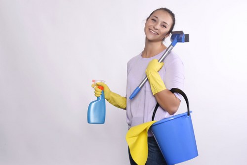 Carpet extraction machine during steam cleaning